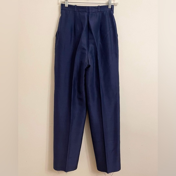 Rare 1970s Emilio Bravini Vintage 100% Silk tailored pants. - Picture 4 of 13